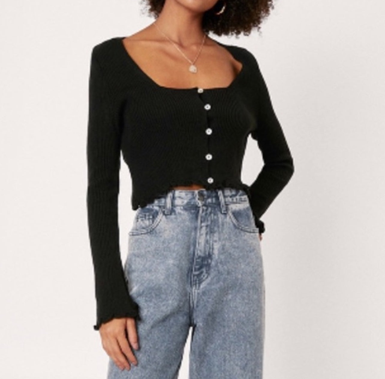 Nasty Gal Cropped Cardigan