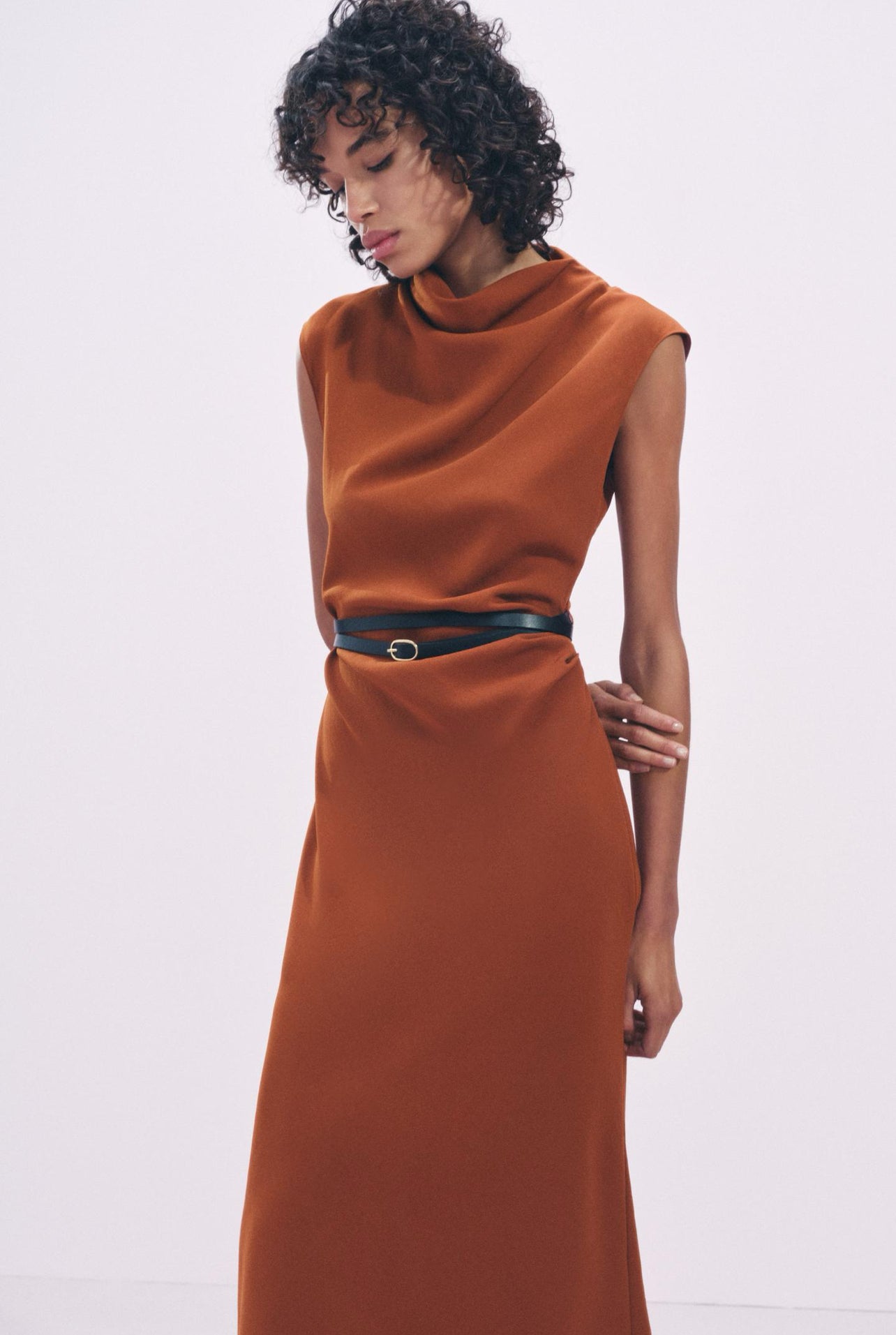 ZARA Women Collection Belted Dress