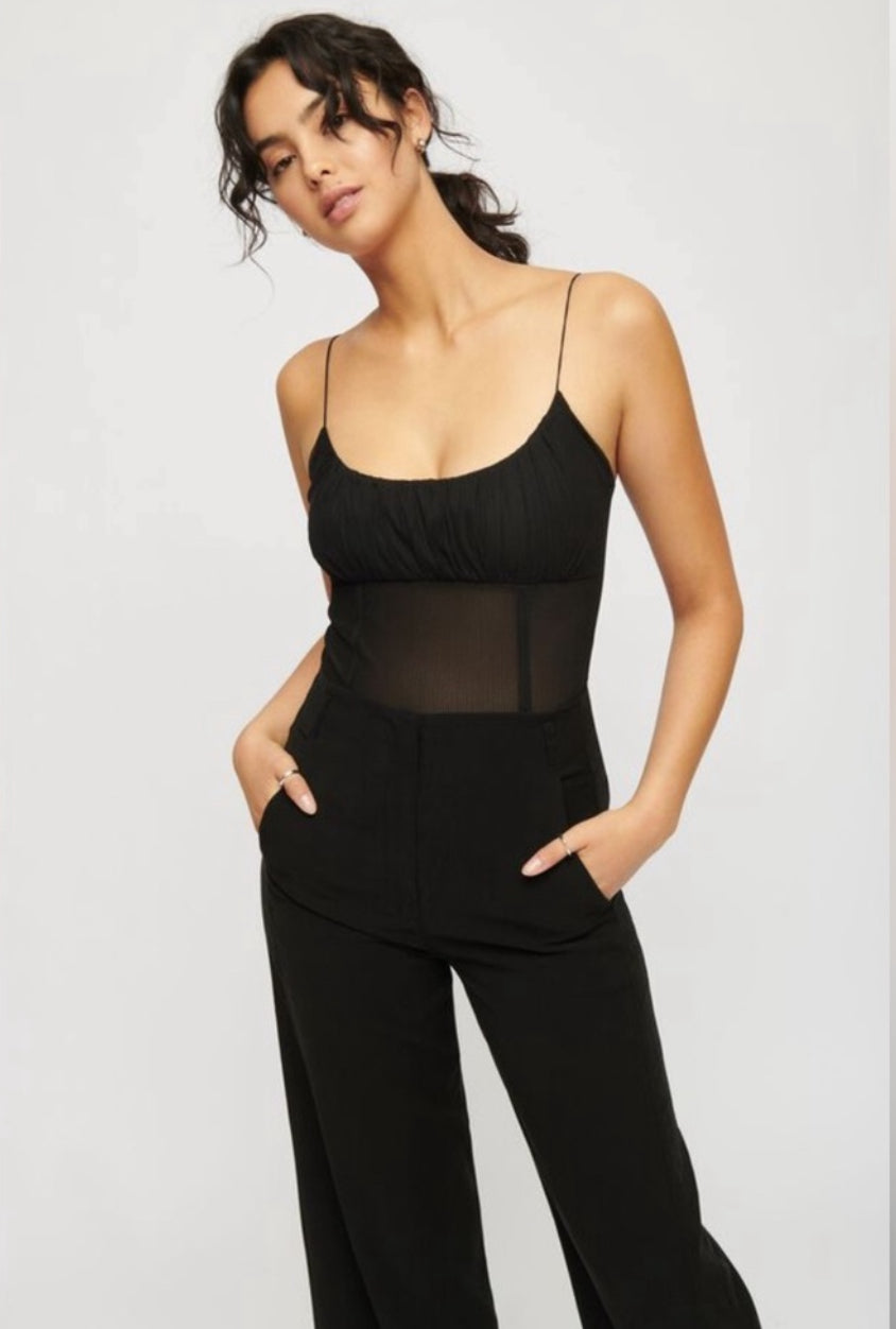 Dynamite Mesh Shirring Bodysuit