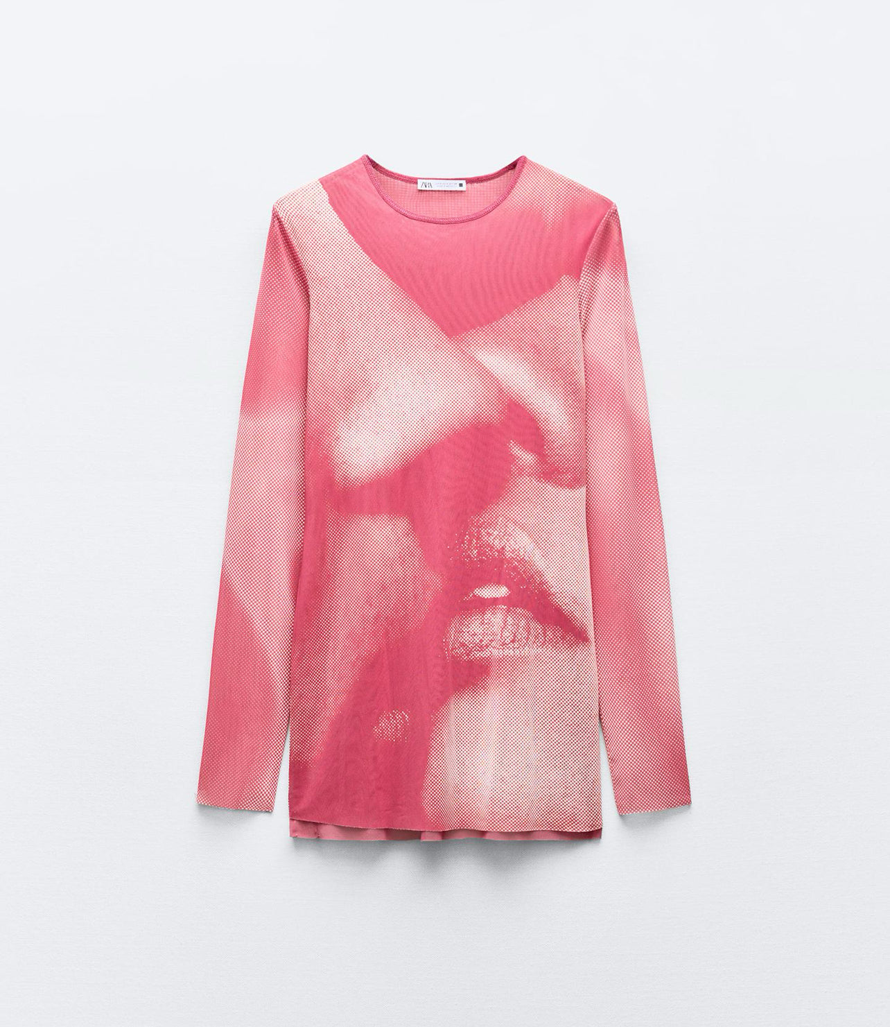 ZARA Printed Tulle Shirt