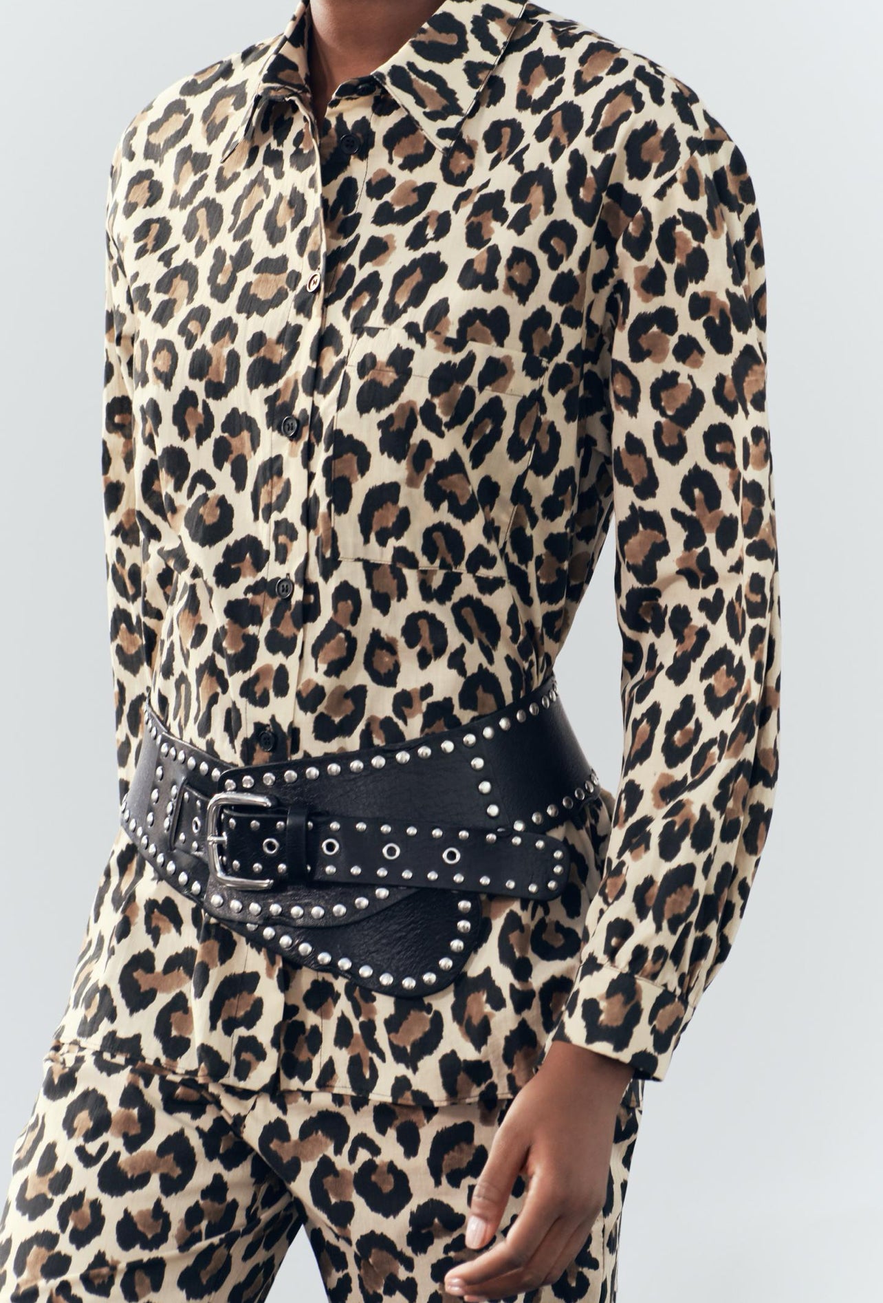 ZARA ZW Collection Animal Print Shirt