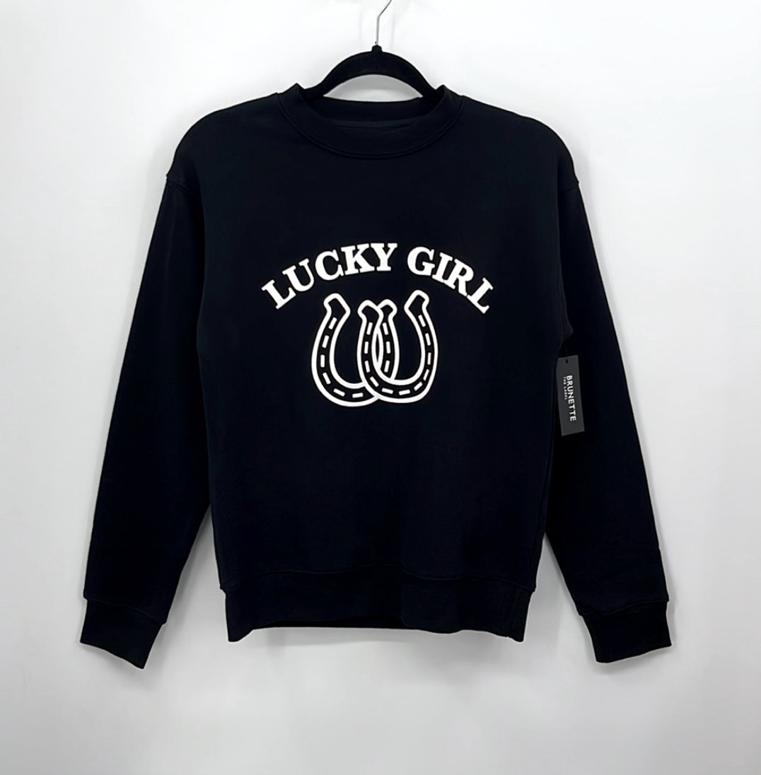 Brunette The Label “LUCKY GIRL” Classic Crew