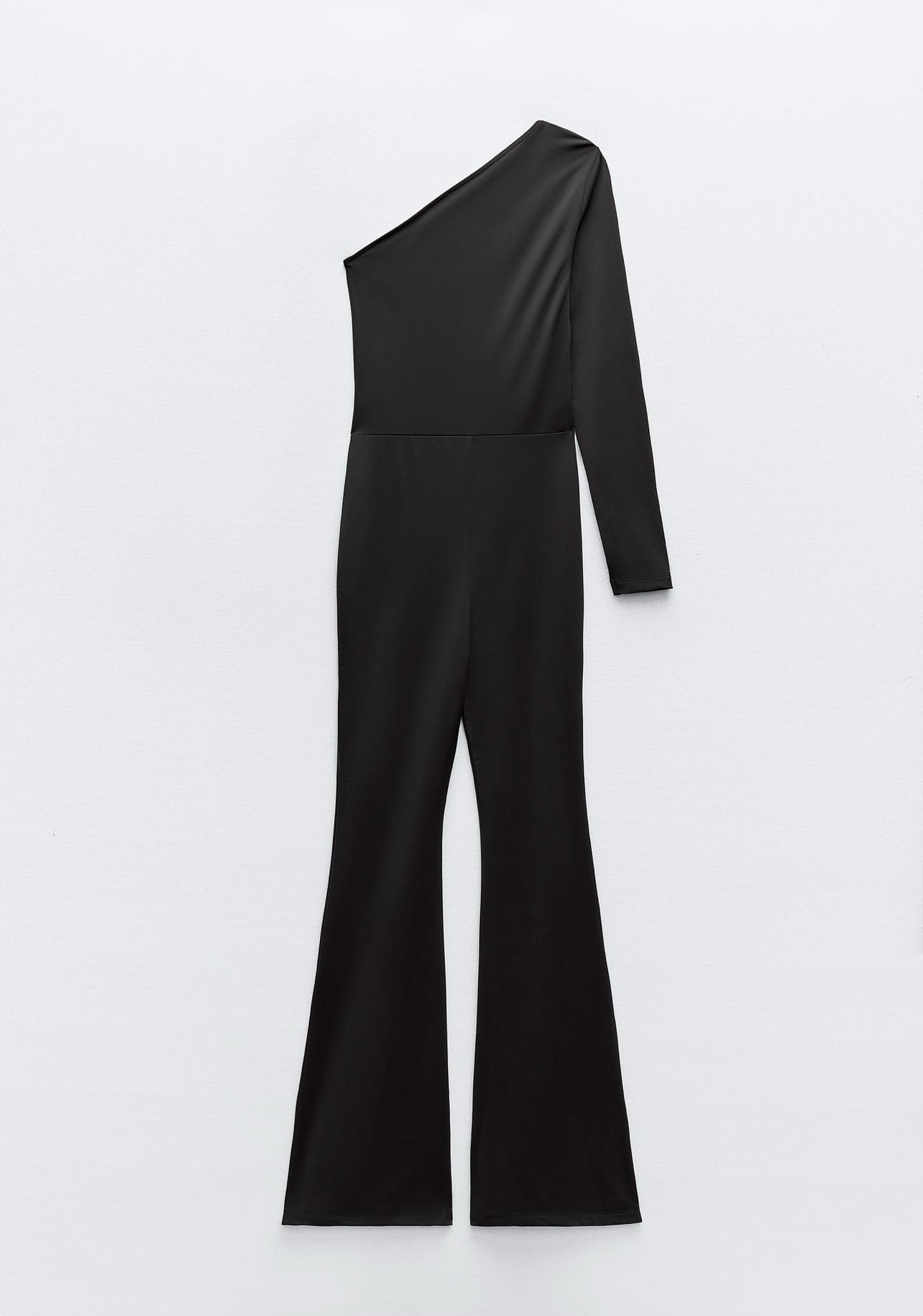 ZARA Asymmetric Flared Polyamide Jumpsuit