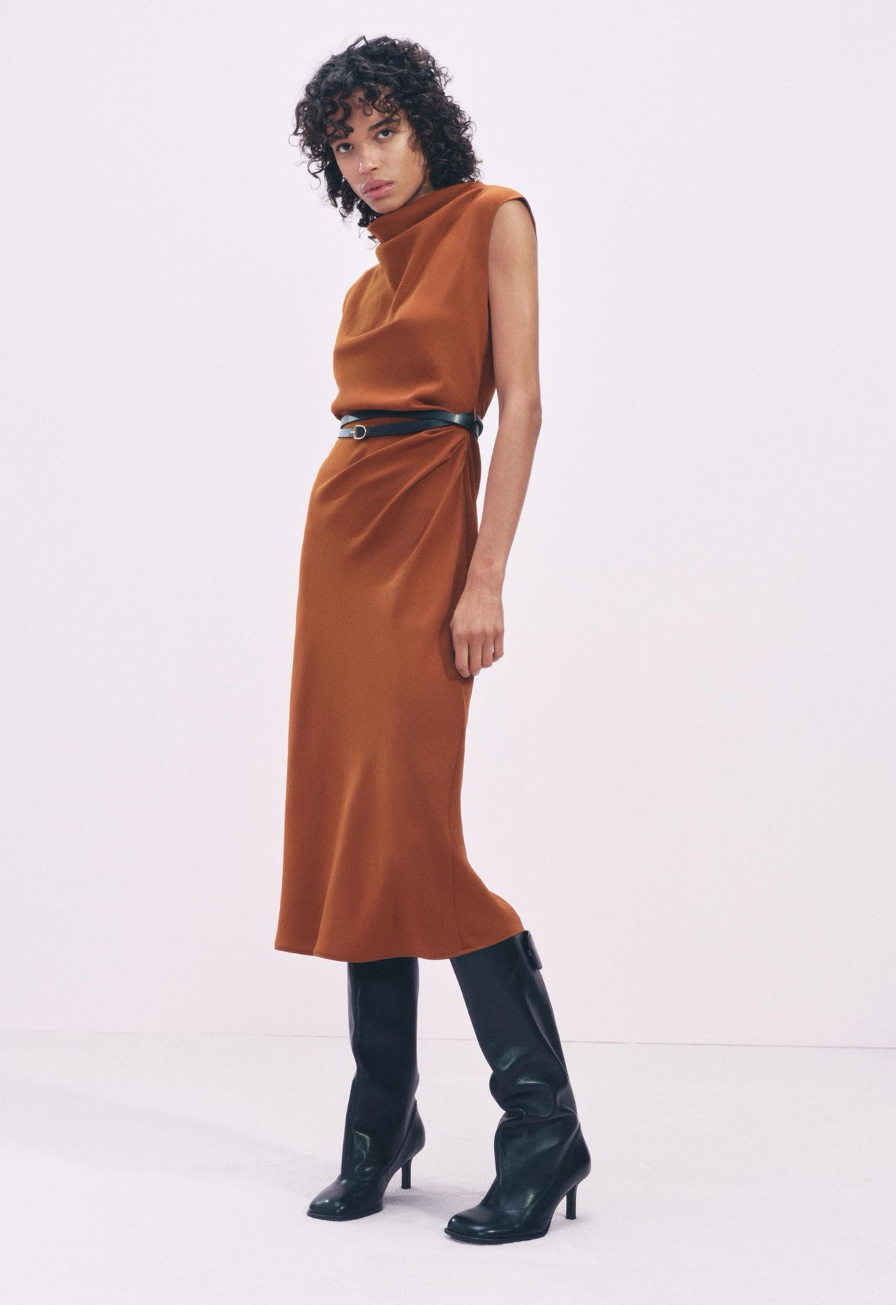 ZARA Women Collection Belted Dress