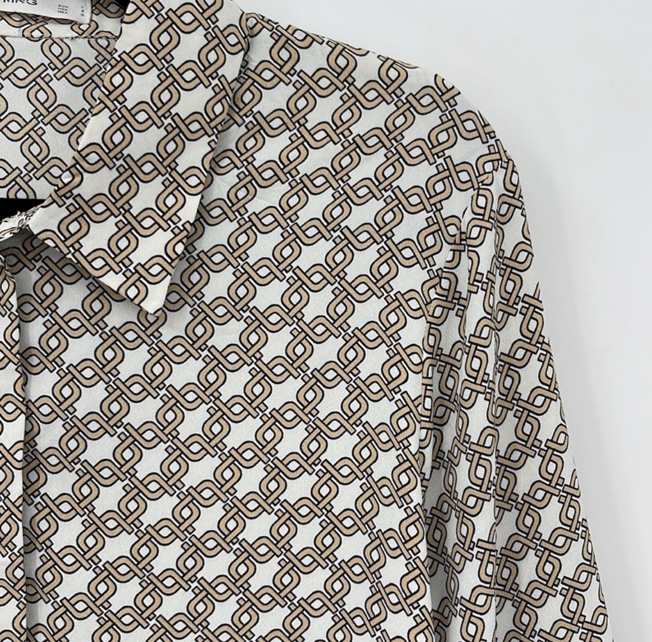 Mango Motif-Print Flowy Shirt