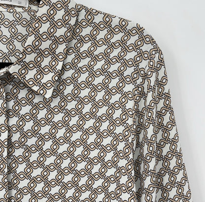 Mango Motif-Print Flowy Shirt