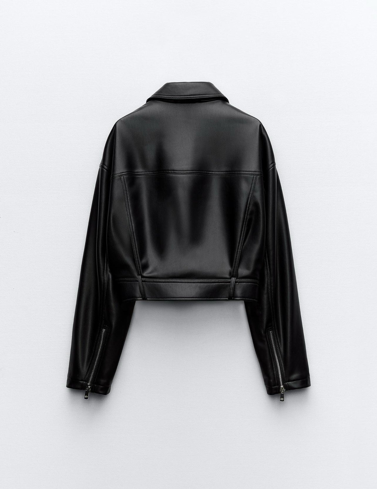 ZARA Cropped Faux Leather Jacket