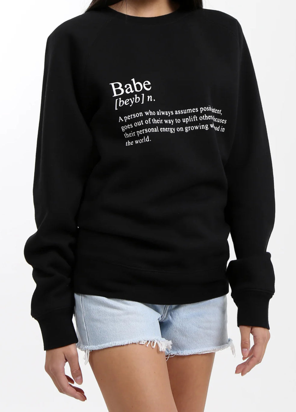 Brunette The Label Babe Definition Core Crew Sweatshirt