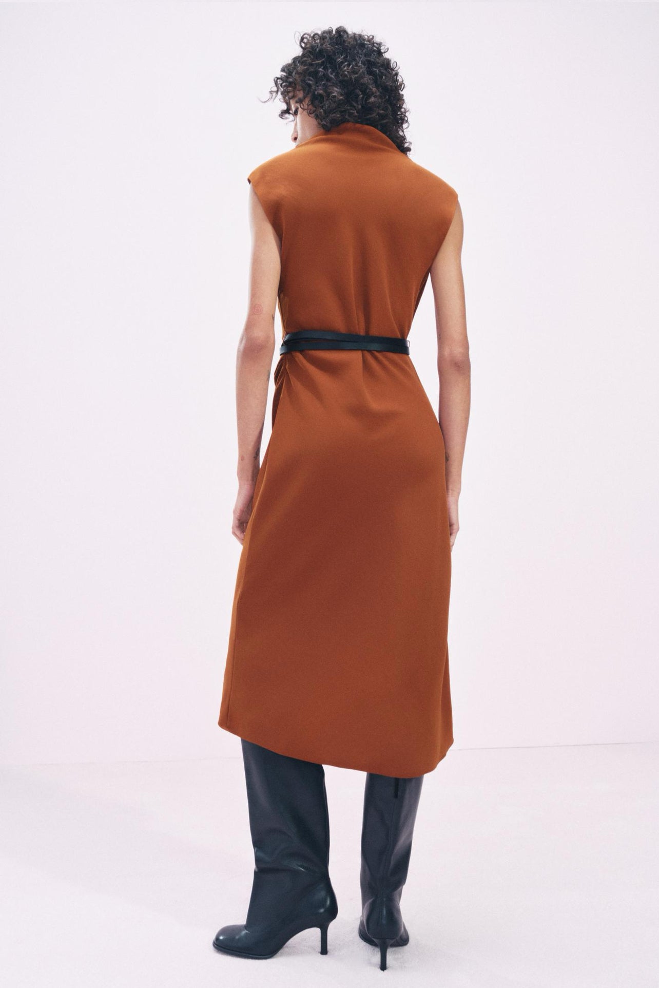 ZARA Women Collection Belted Dress