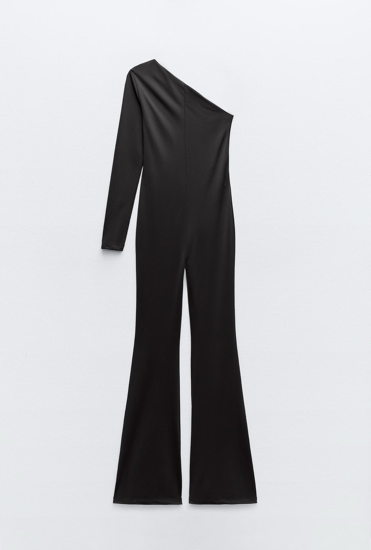 ZARA Asymmetric Flared Polyamide Jumpsuit