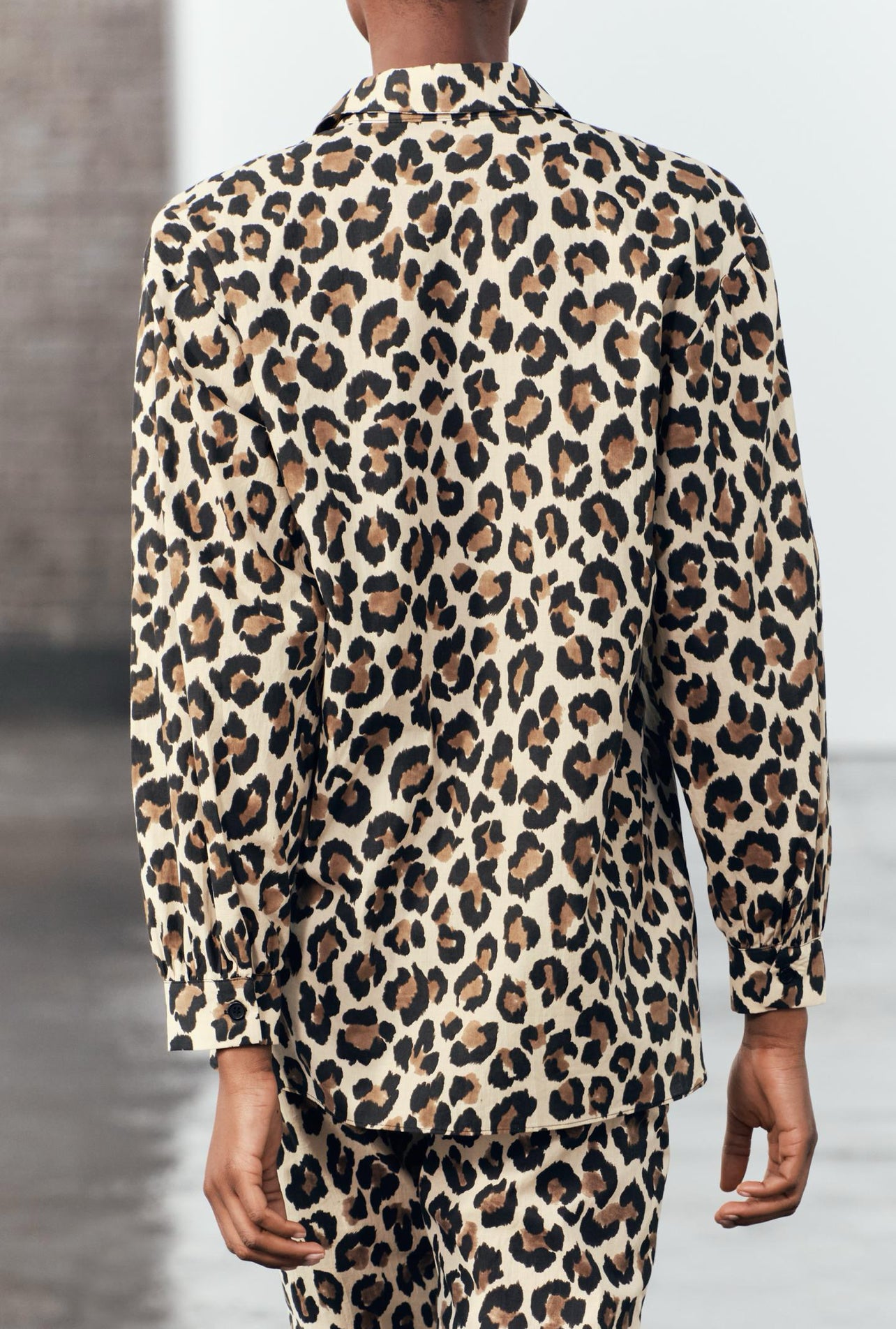 ZARA ZW Collection Animal Print Shirt