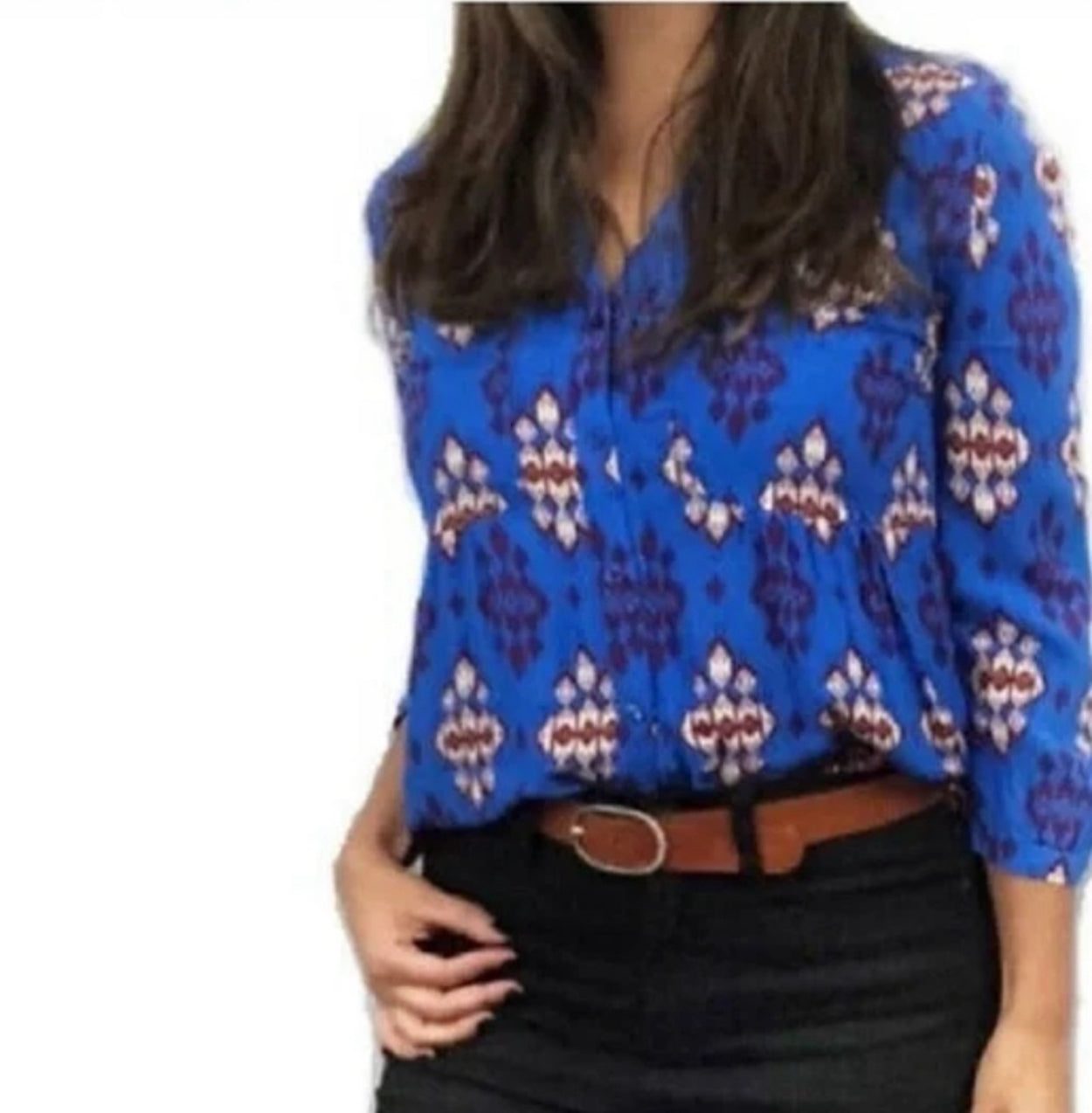 Anthropologie Maeve Woodland Walk Blouse