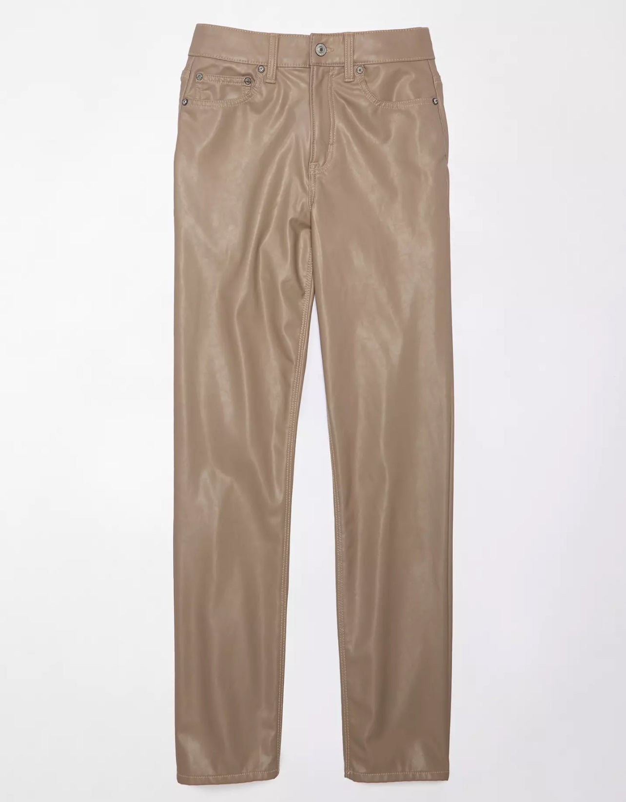 American Eagle Stretch Vegan Leather Super High-Waisted Straight Pant