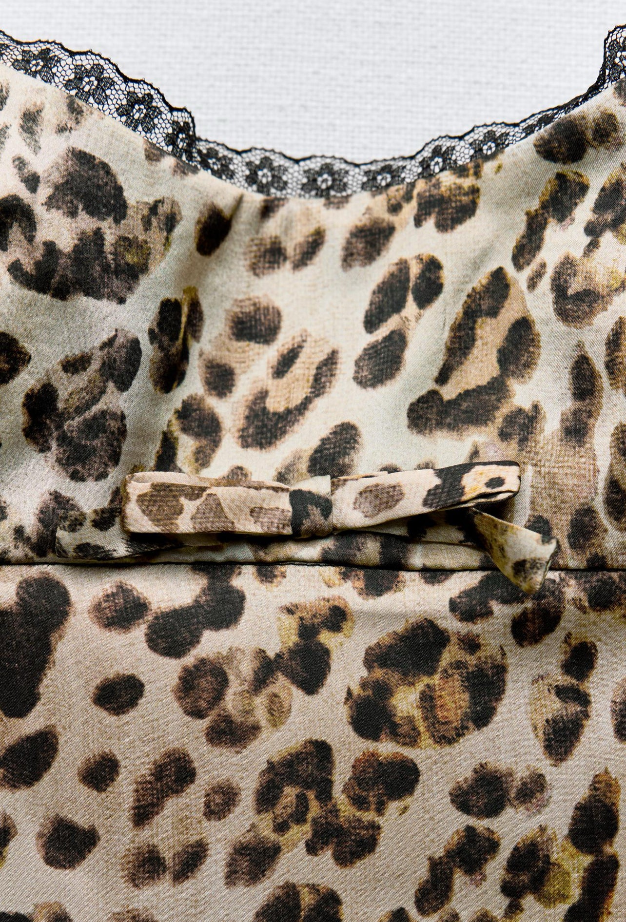 ZARA Satin Effect Animal Print Top