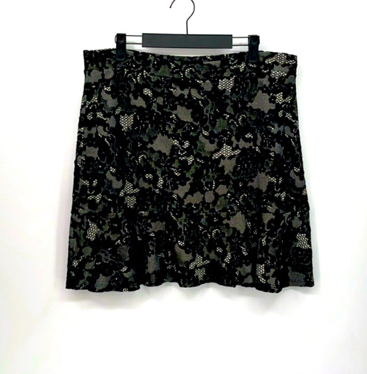 MICHAEL Michael Kors Lace Print Ruffle Hem Skirt