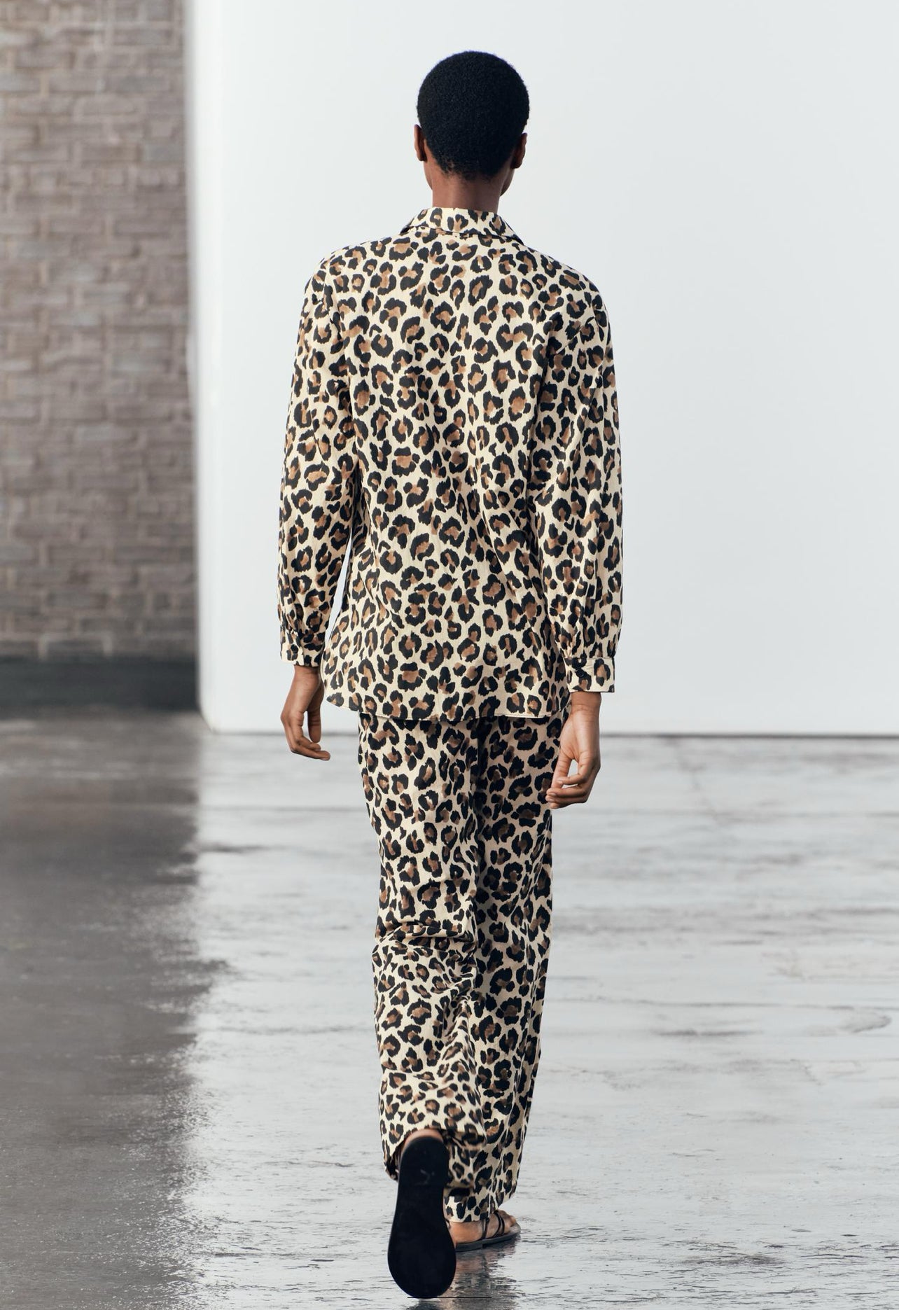 ZARA ZW Collection Animal Print Shirt