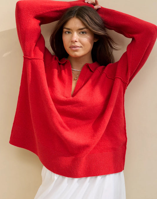 Aerie unREAL Oversized Polo Sweater