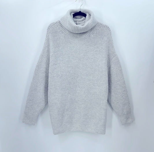 ZARA Knit Oversized Turtleneck Sweater