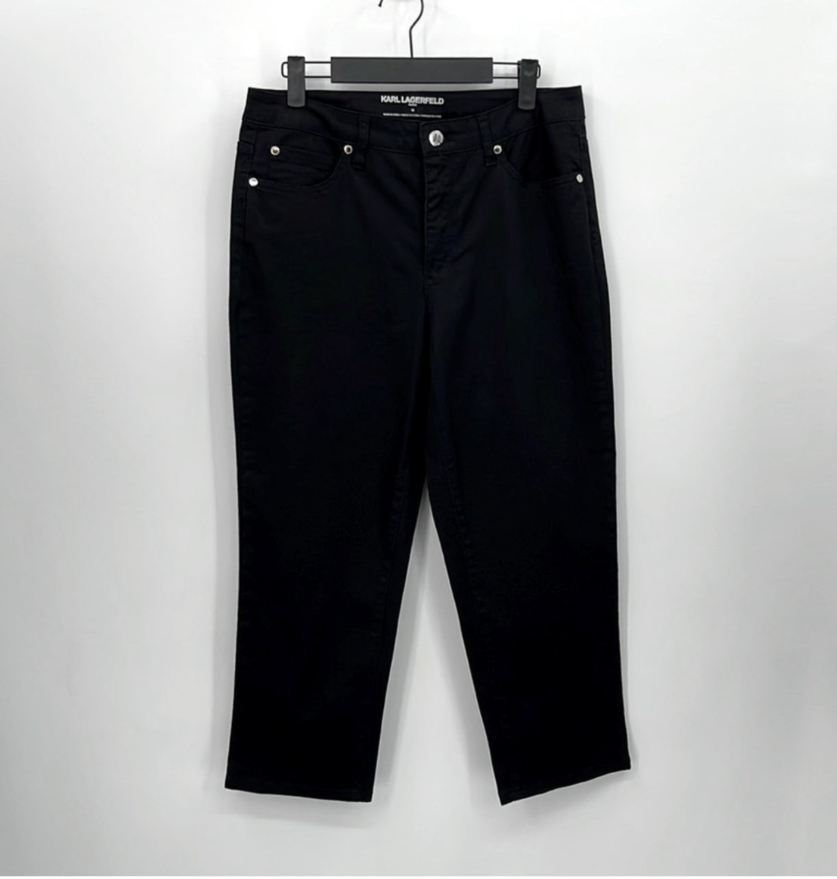 Karl Lagerfeld Cropped Straight Leg Jeans