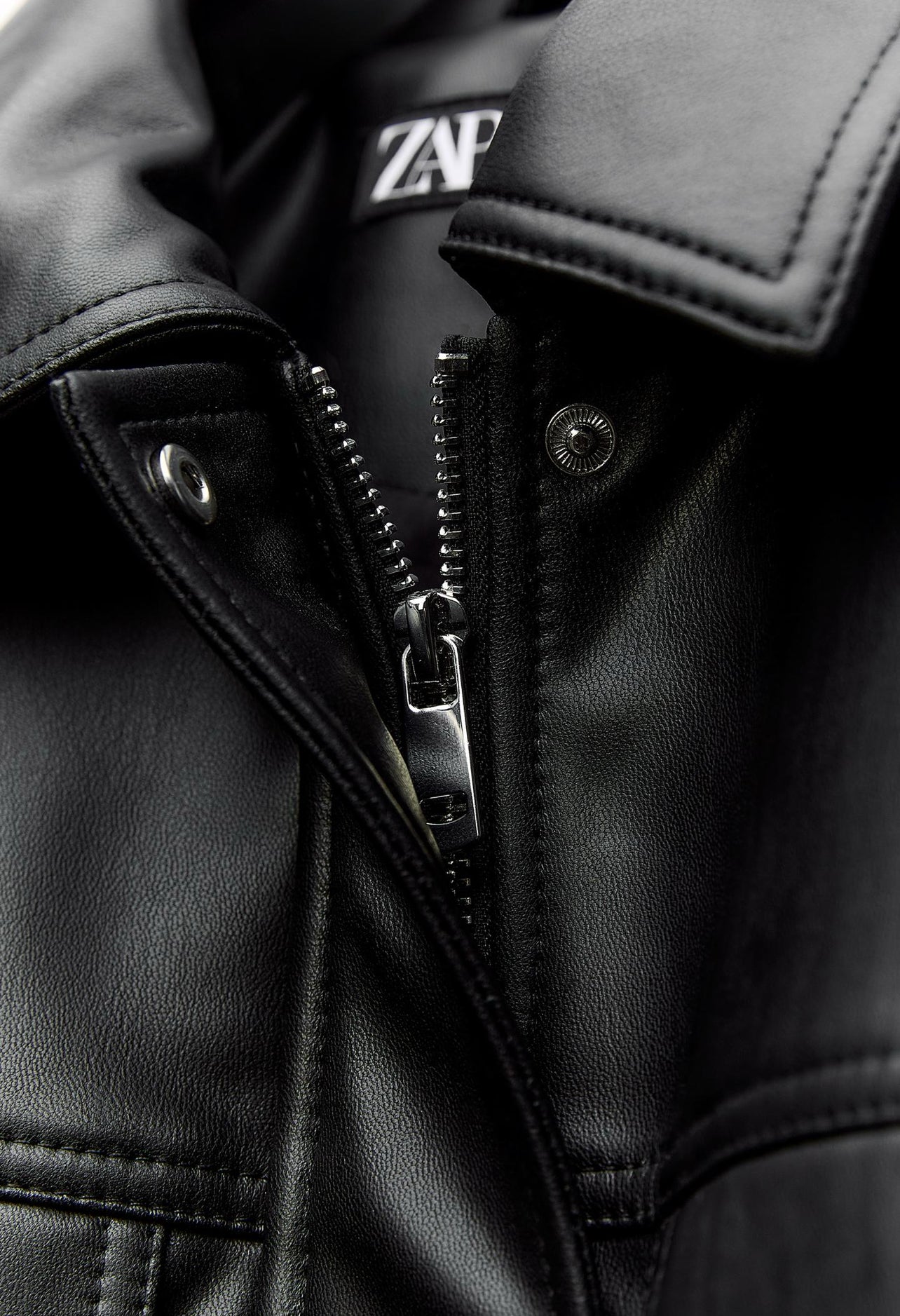 ZARA Cropped Faux Leather Jacket