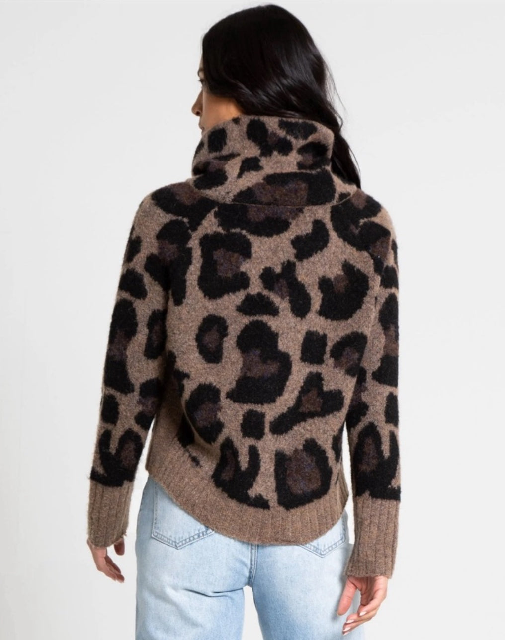 RD Style Leopard Knit Sweater