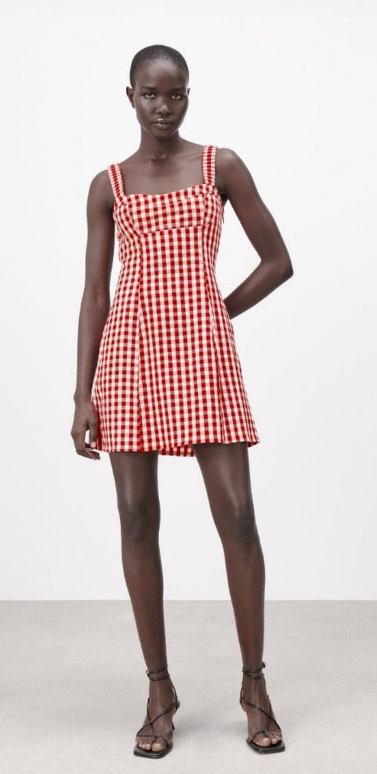 Zara Gingham Mini Dress