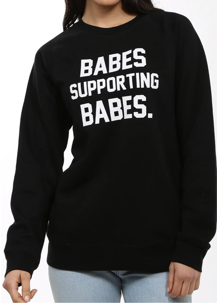 BRUNETTE THE LABEL
THE "Babes Supporting  Babes" Classic Crew Neck
Sweatshirt