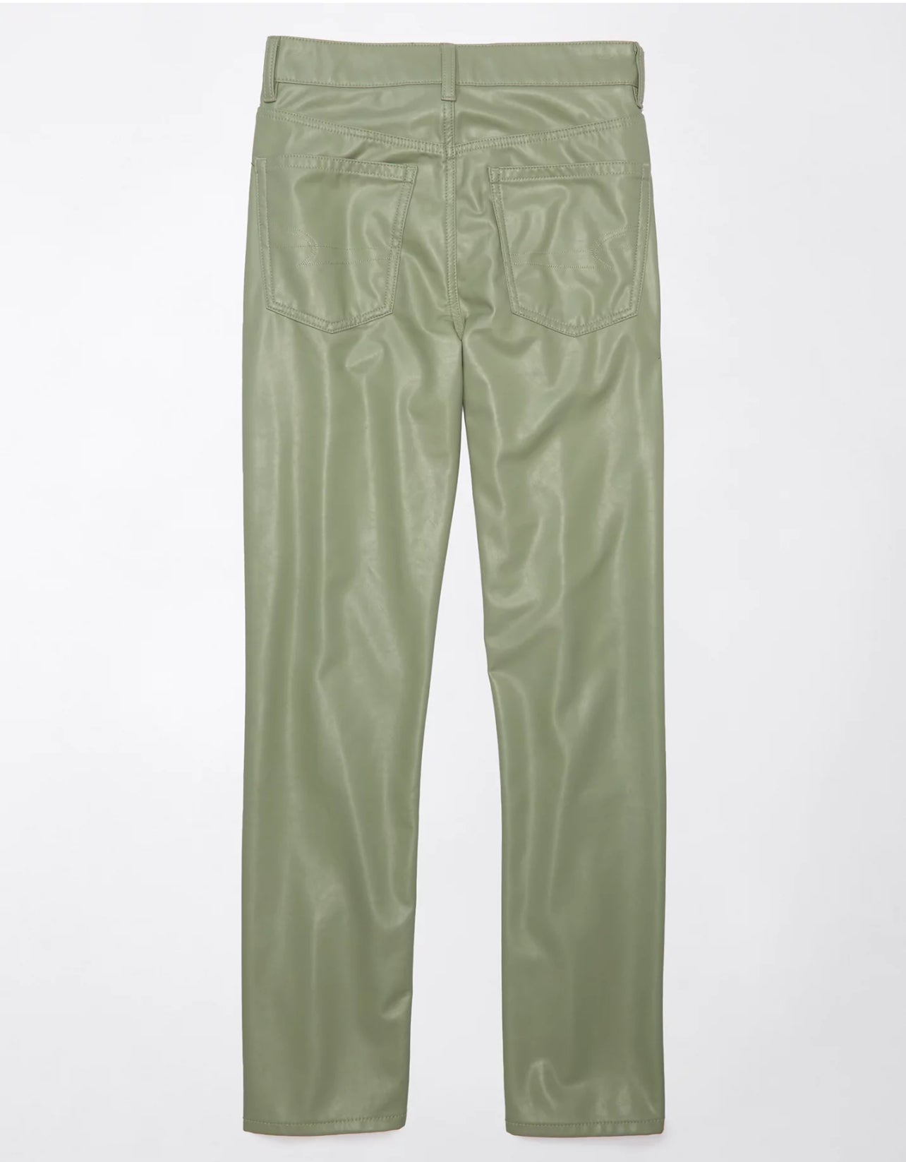 American Eagle Stretch Vegan Leather Super High-Waisted Straight Pant