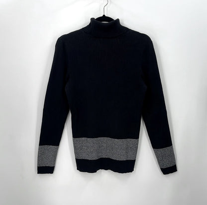 LAUREN RALPH LAUREN Colorblock Ribbed Turtleneck Sweater