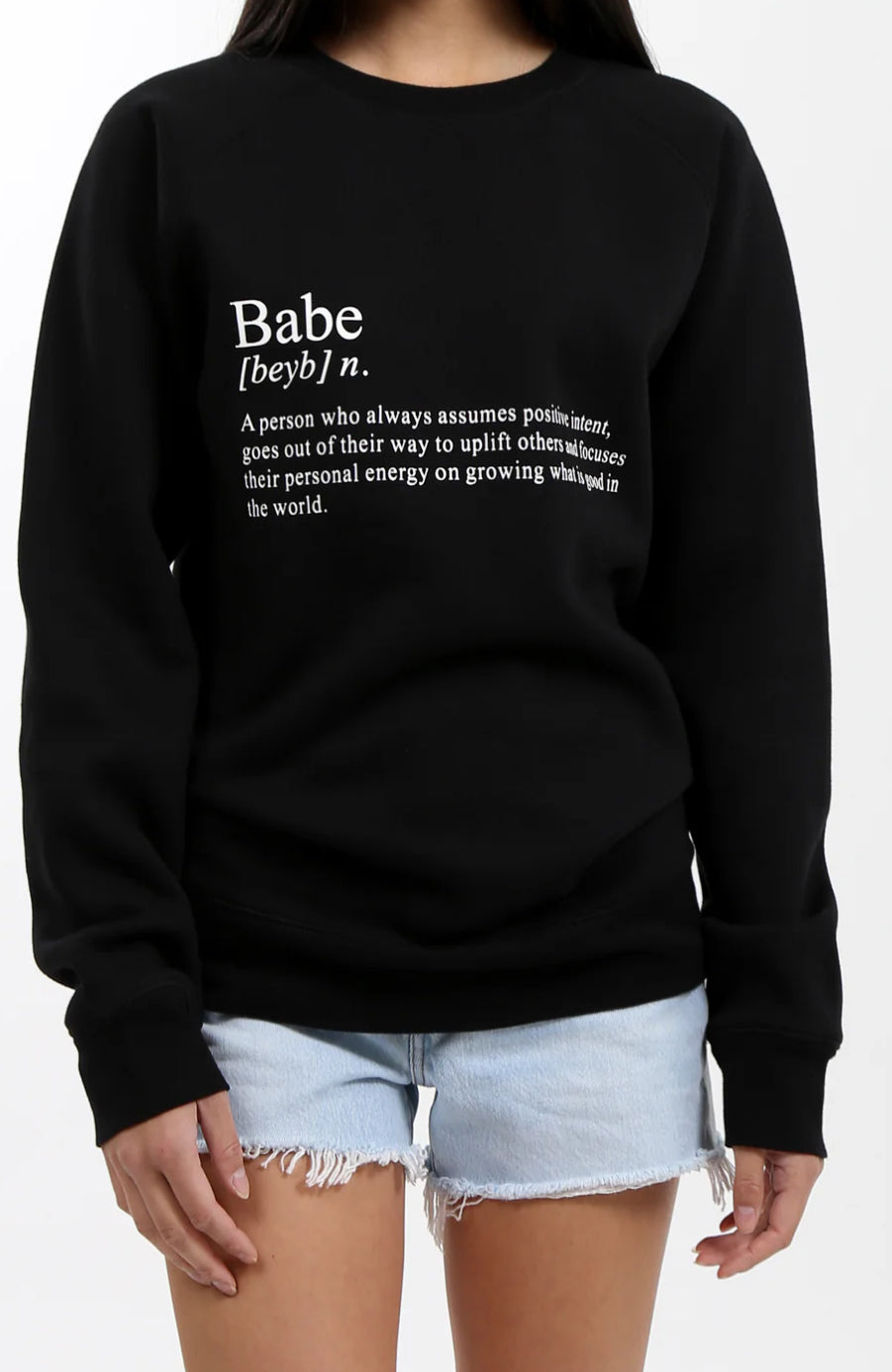 Brunette The Label Babe Definition Core Crew Sweatshirt