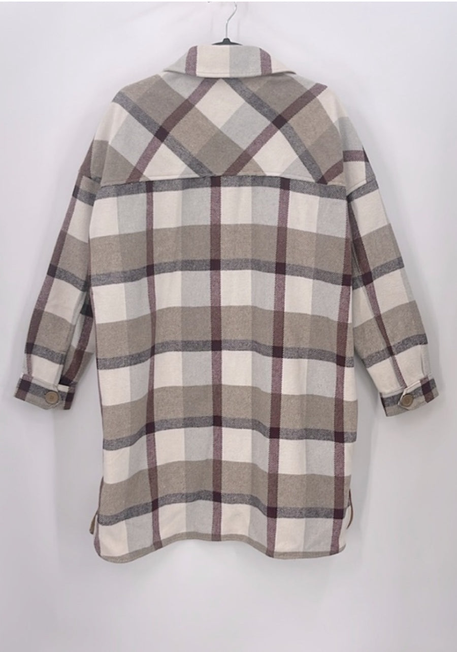 Anthropologie RD Style Plaid Oversized Jacket/Shacket