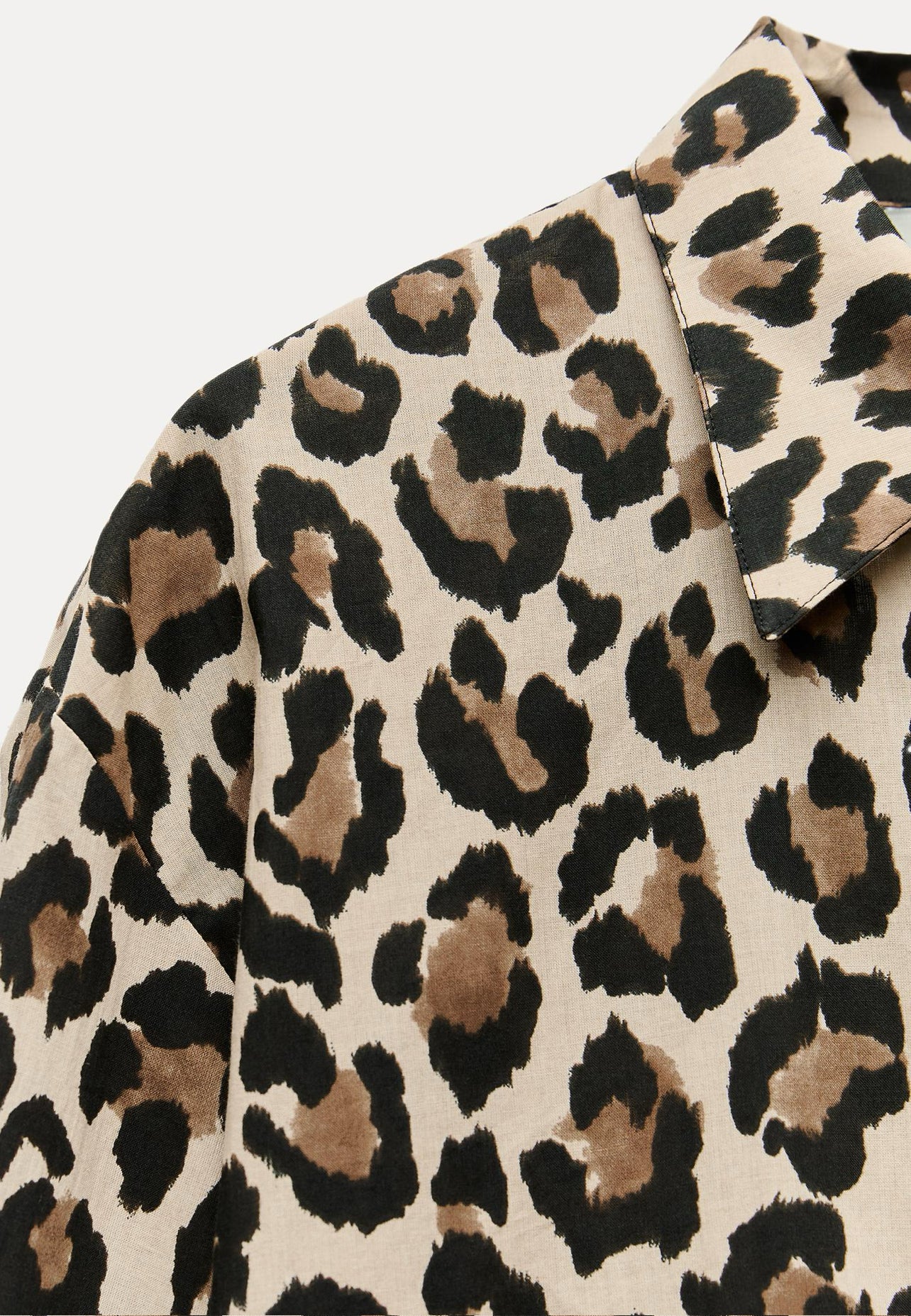 ZARA ZW Collection Animal Print Shirt