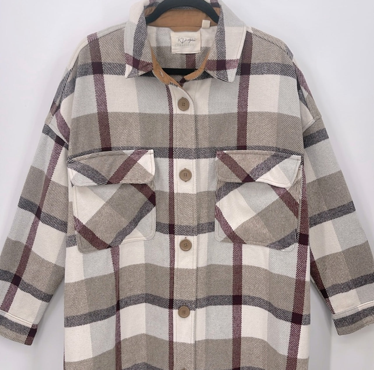 Anthropologie RD Style Plaid Oversized Jacket/Shacket