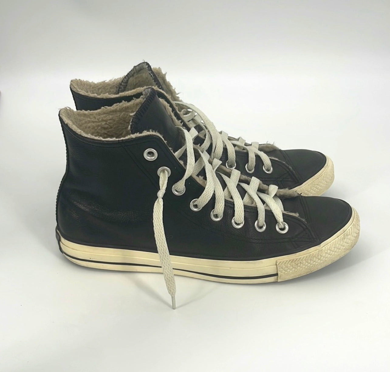 Converse All Star - Baskets en cuir sherpa