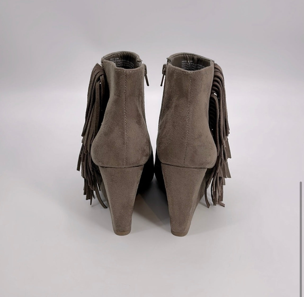 Madden Girl Pave Suede Fringe Boots