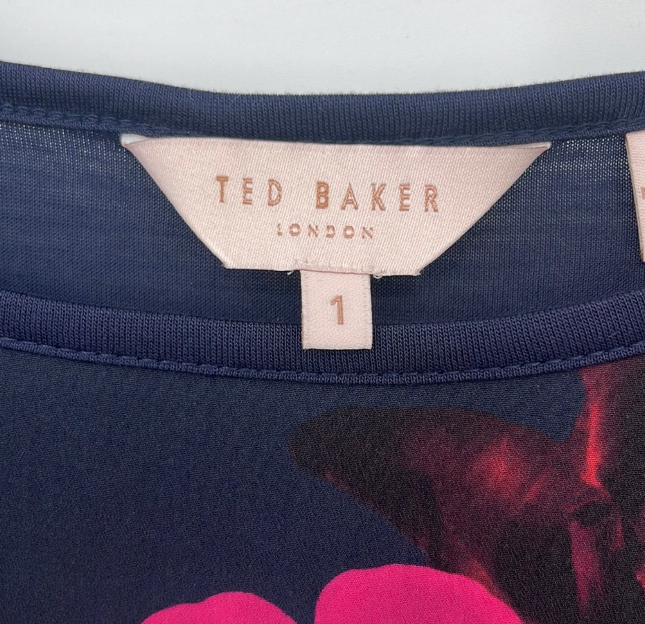 Ted Baker London Navy Zeana Blushing Bouquet Blouse