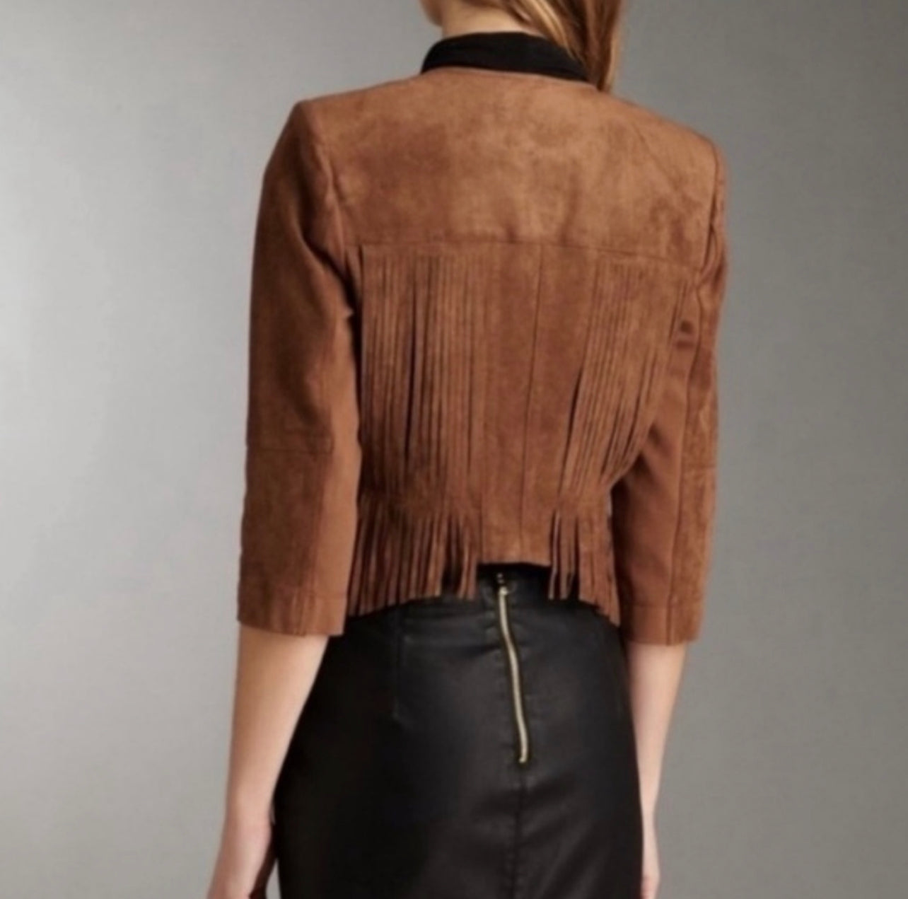 BCBGMaxVeste à franges en daim Azria Reiss