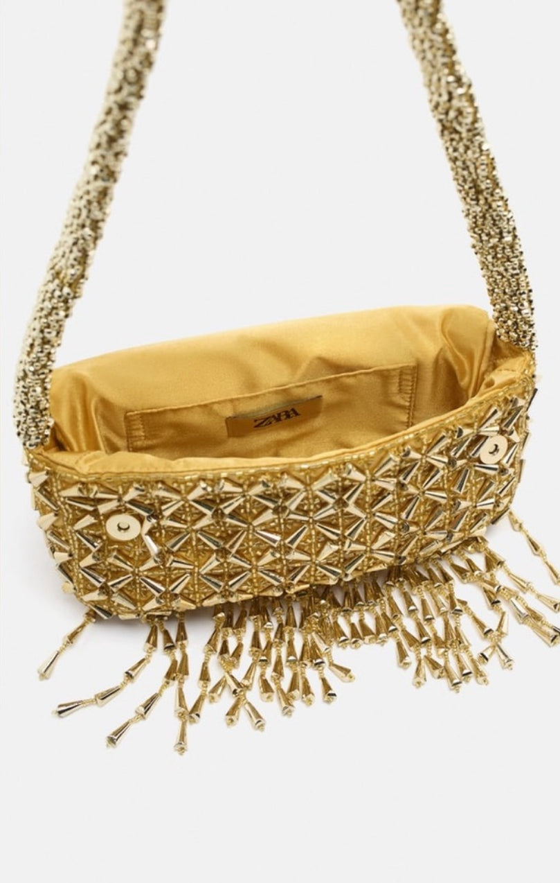 Zara Beaded Fringe Purse