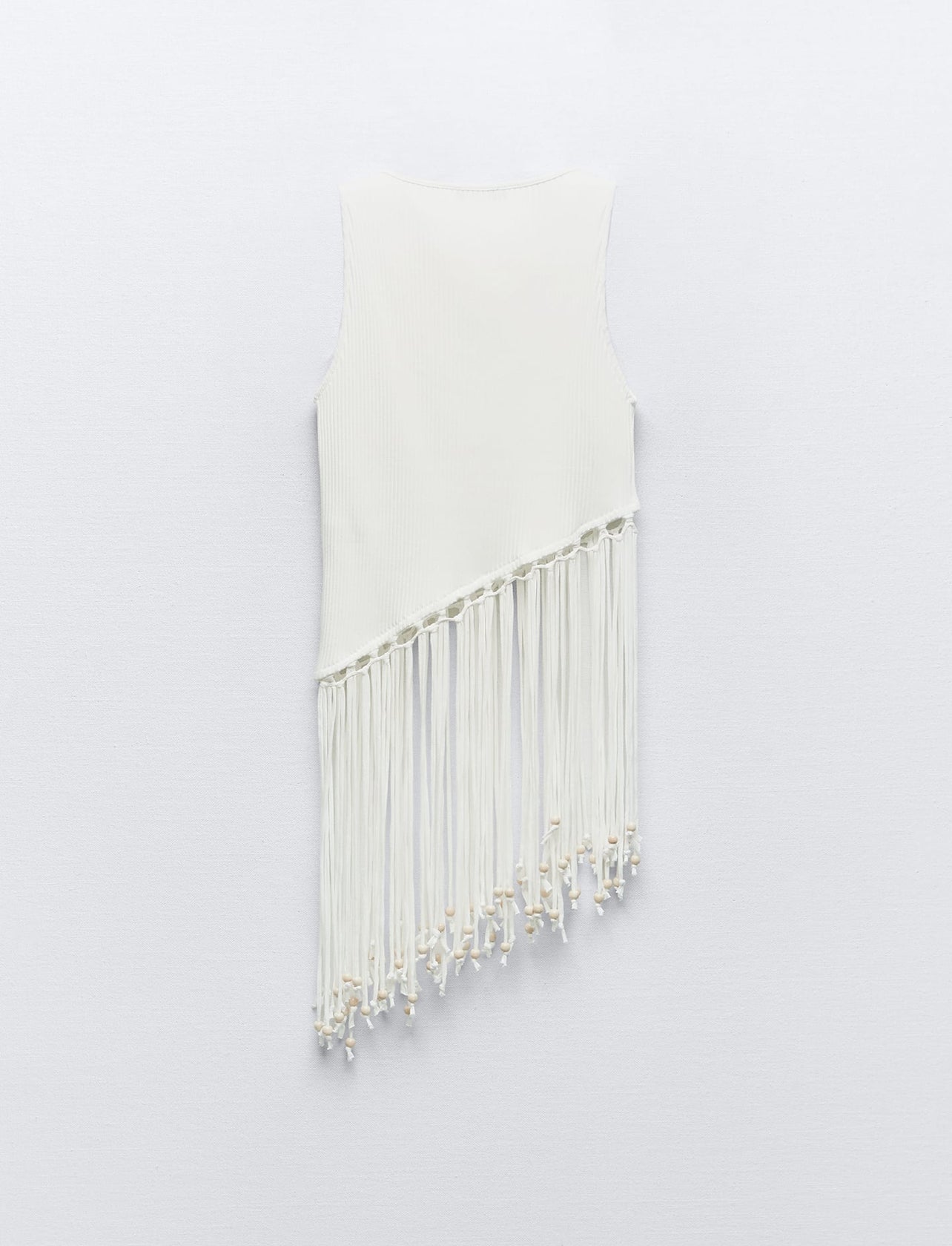 Zara Ribbed Top With Beading