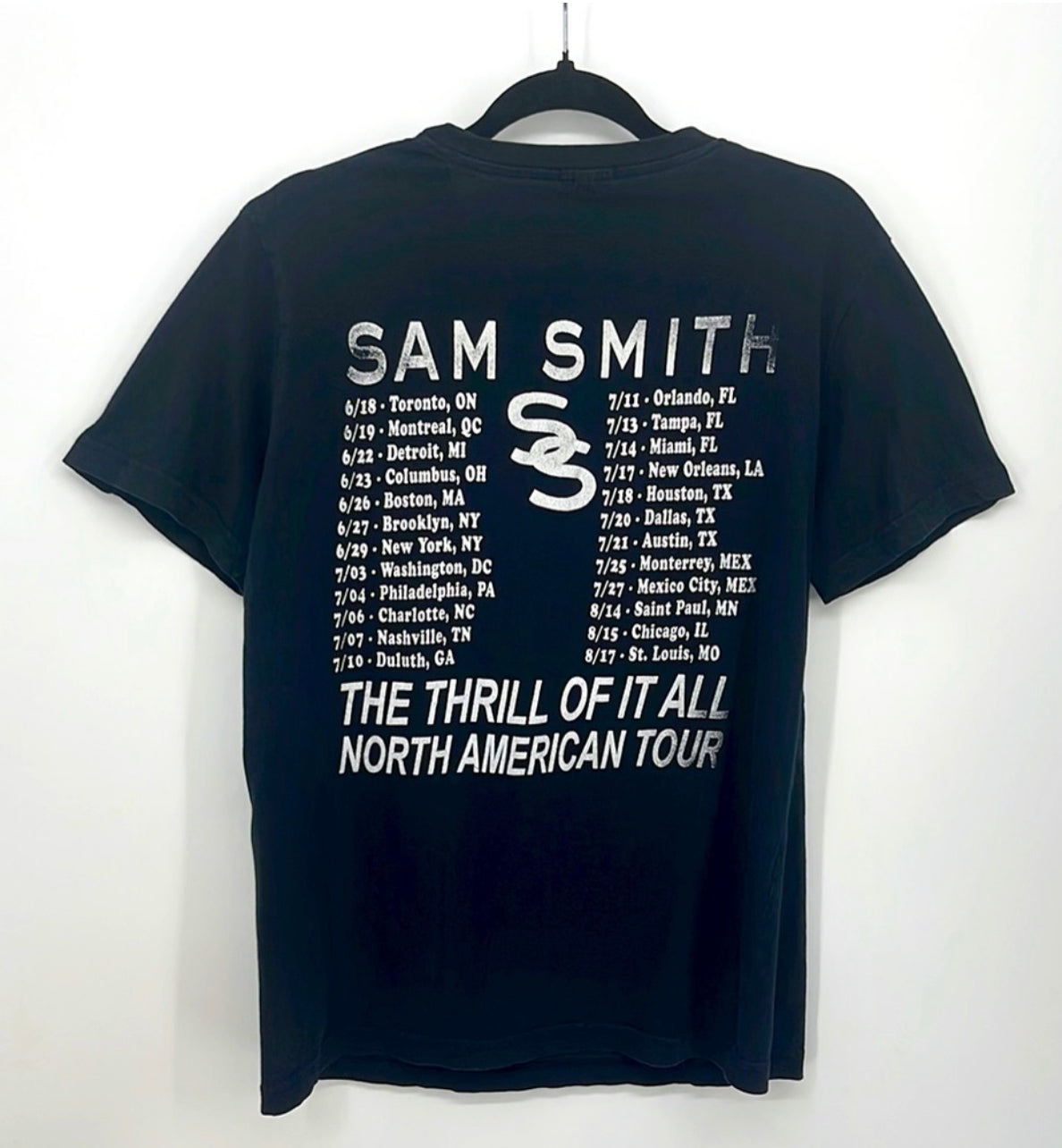 Chemise de tournée Sam Smith The Thrill Of It All