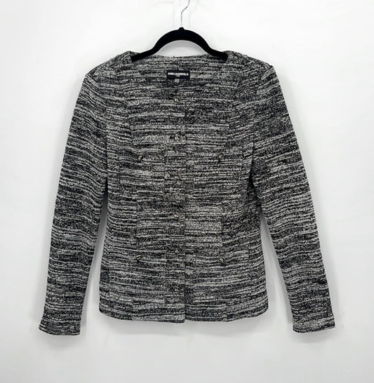 Karl Lagerfeld Boucle Tweed Pattern Jacket