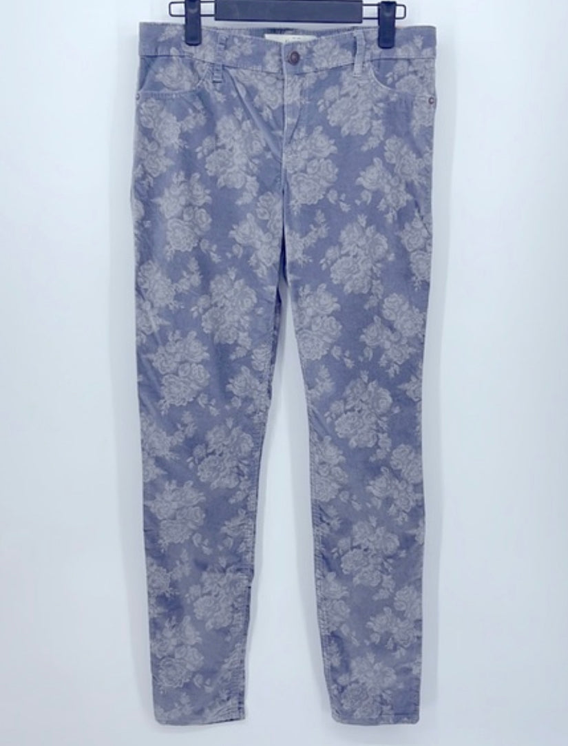 Abercrombie & Fitch Velvet Floral Super Skinny Jeans