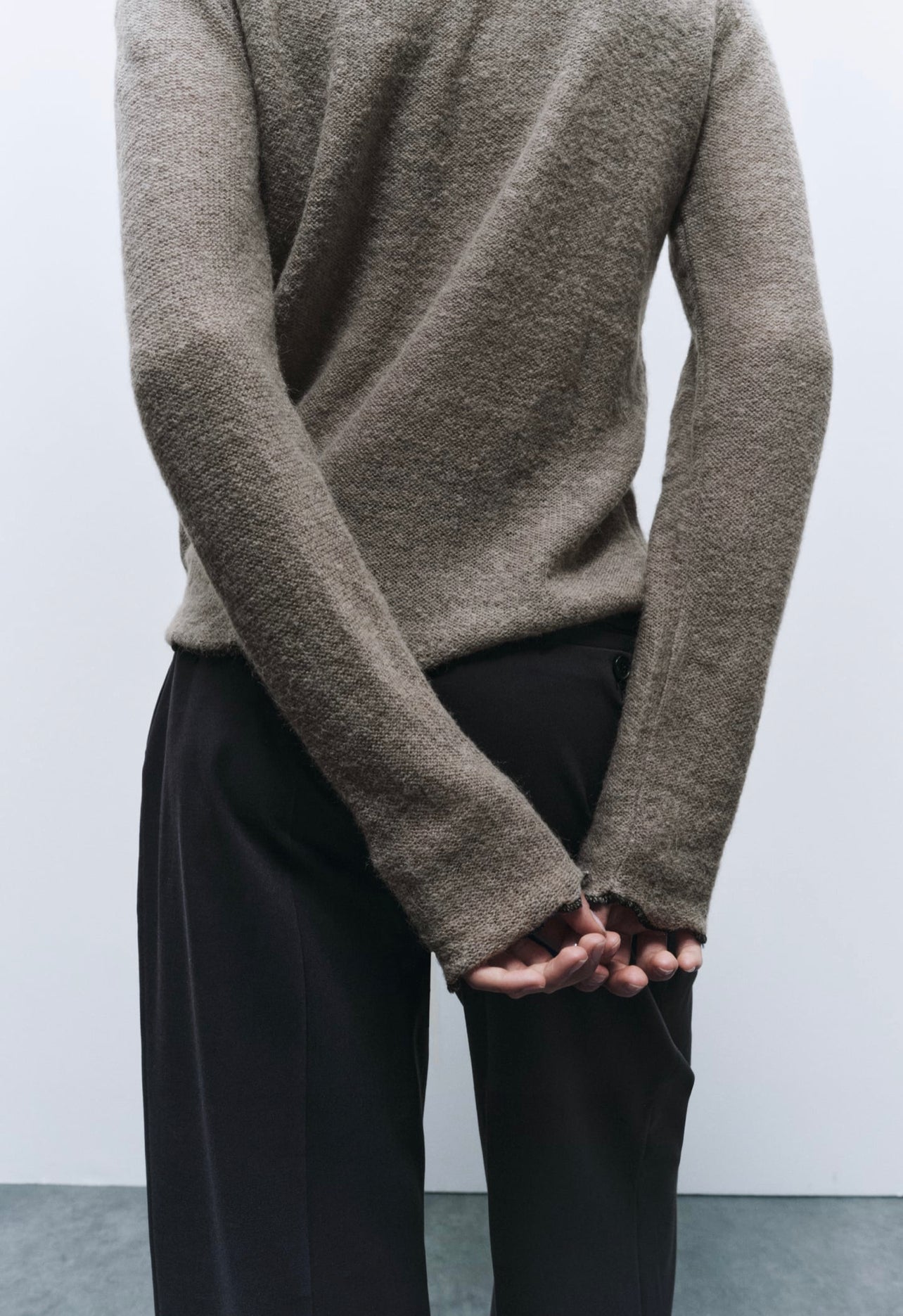 Zara Rolled Finish Knit Sweater