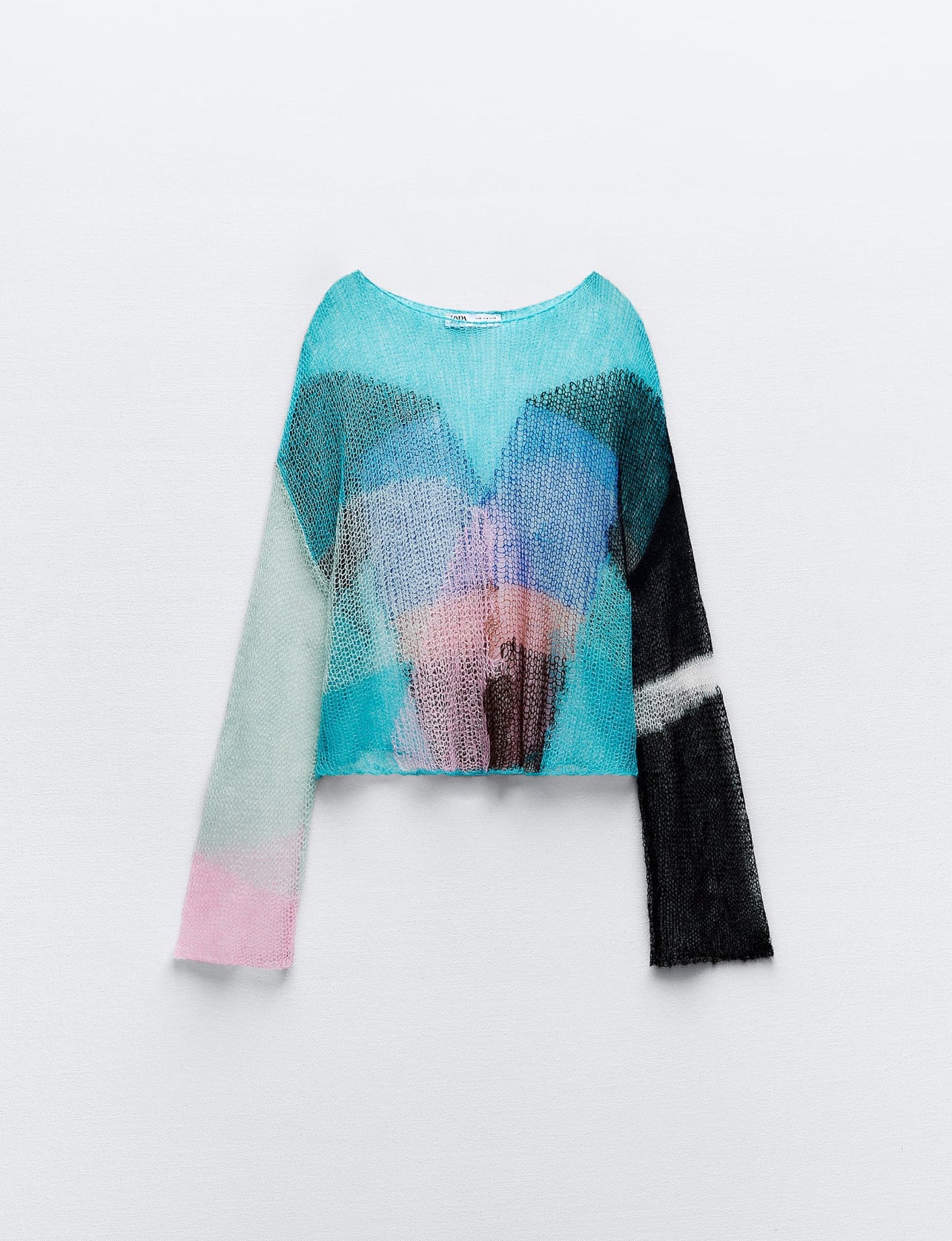 Zara Cropped Colorblock Sweater