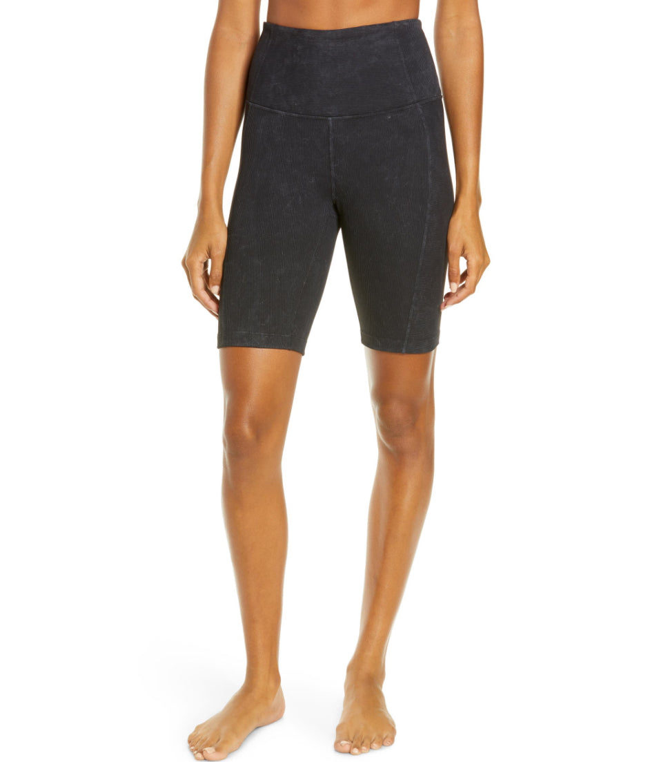 Zella Snow Wash Rib Bike Shorts