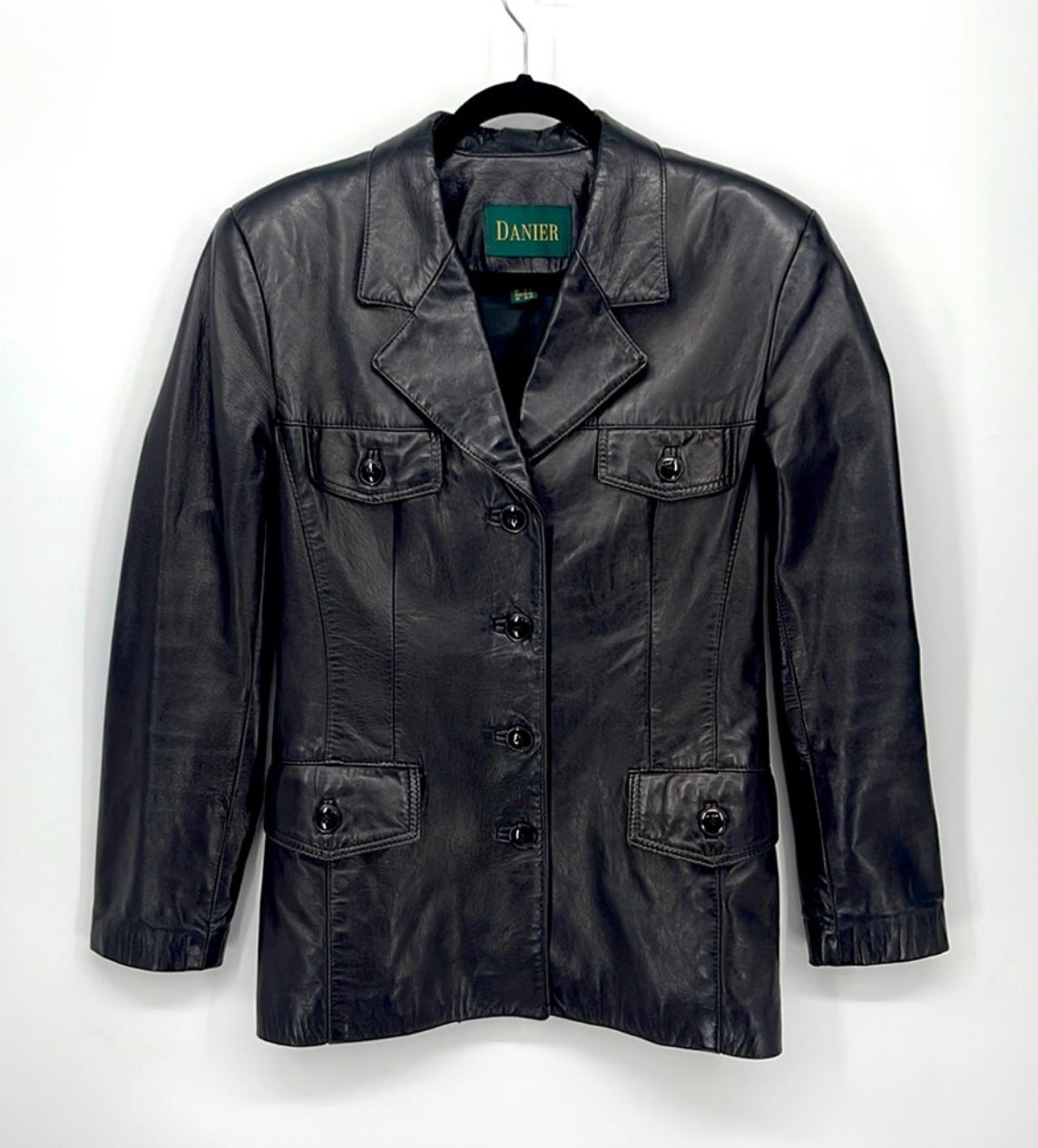 veste en cuir Danier vintage