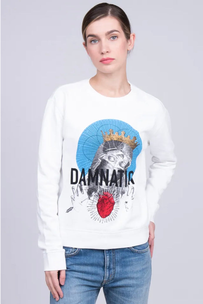 DSQUARED2 Pullover Sweatshirt DAMNATION Print