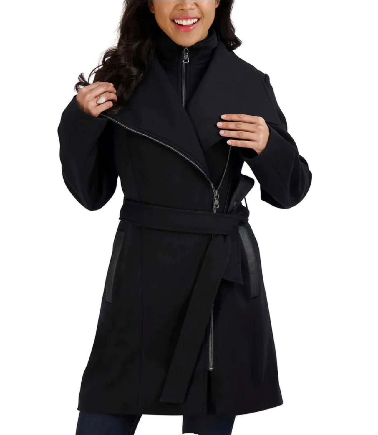 Two By Vince Camuto Knitted Wrap Coat