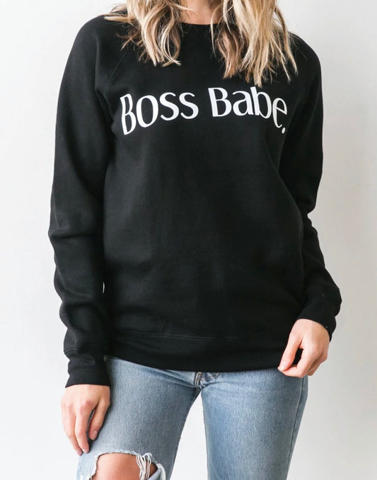 Brunette The Label Boss Babe Classic Crewneck