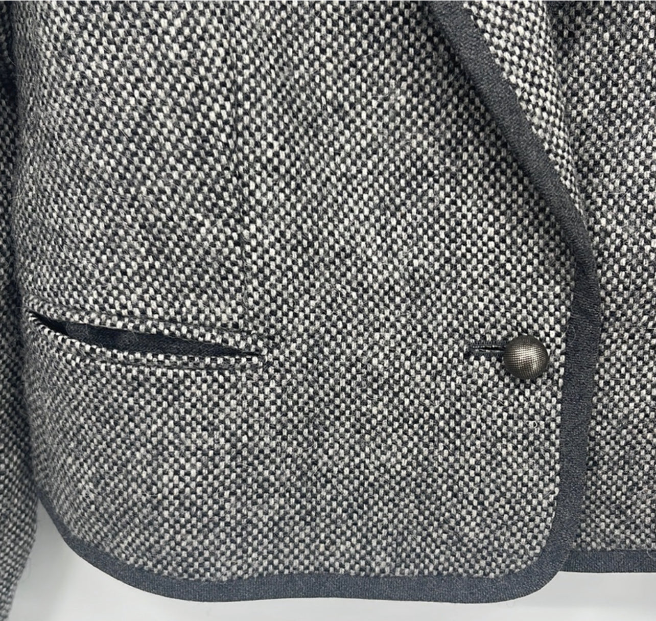 Blazer vintage en laine mélangée tweed Louis Feraud